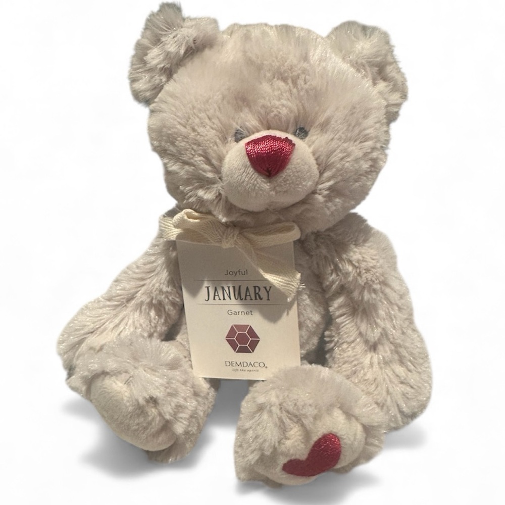 Demdaco January Birthstone Bear Mini Plushie-NWT